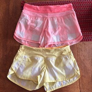 Lululemon | Gingham Plaid Speed Shorts size 4 - 2 and 4 inch inseam